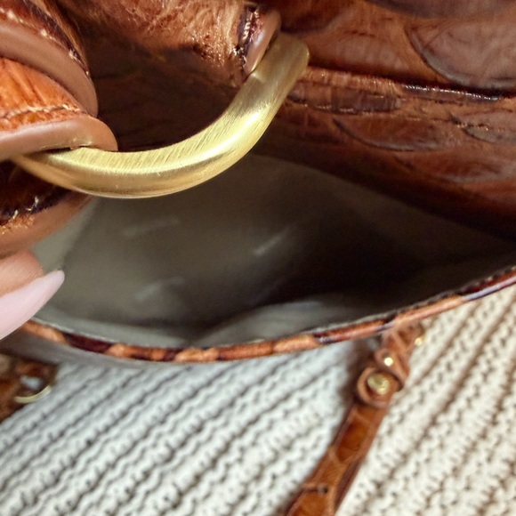 Brahmin Chelcy Mini Backpack Honey Brown Saratoga Leather + Dust Bag - Picture 6 of 16